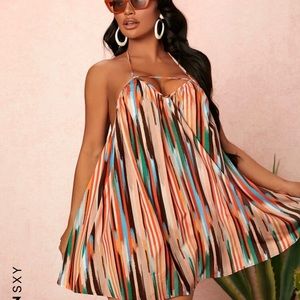 Halter Dress Multi Color